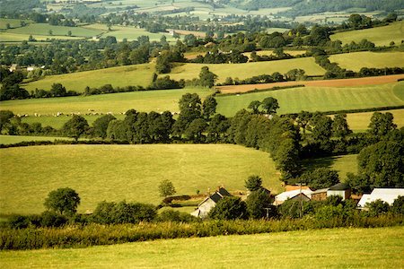 Aerial view of a countryside in Western, England Stock Photo - Premium Royalty-Free, Code: 625-01040594