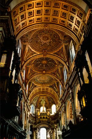 simsearch:625-01041087,k - Low Angle View of das Innere der St. Paul's Cathedral in London, England Stockbilder - Premium RF Lizenzfrei, Bildnummer: 625-01040612