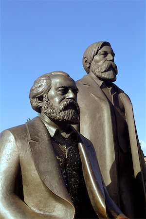simsearch:625-01094319,k - Close-up of two statues, Marx and Engle statues, Berlin, Germany Stock Photo - Premium Royalty-Free, Code: 625-01040706