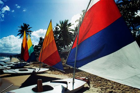 simsearch:625-01041156,k - Bright colored sails on windsurf boards in Jamaica Foto de stock - Sin royalties Premium, Código: 625-01040840