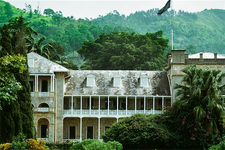 Vue de face du mansion, Port of Spain, Trinidad gouverneur Photographie de stock - Premium Libres de Droits, Code: 625-01041002