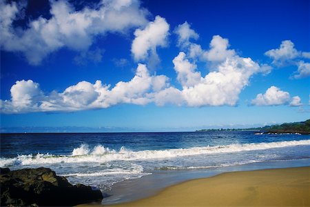 rocks on beach caribbean - Cloudy sky over the sea, Caribbean Stock Photo - Premium Royalty-Free, Code: 625-01094249