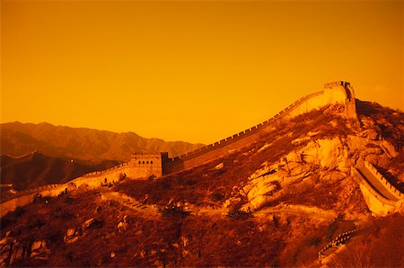 simsearch:625-01092370,k - Enceinte fortifiée en passant par les montagnes, grande muraille, Chine Photographie de stock - Premium Libres de Droits, Code: 625-01094333