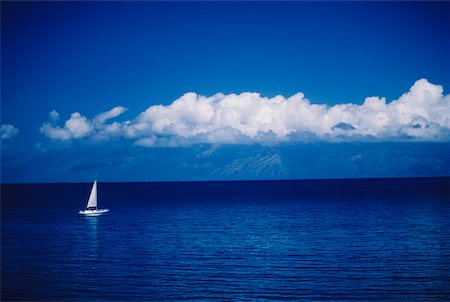 simsearch:625-01098370,k - Sail boat in the sea, Hawaii, USA Foto de stock - Sin royalties Premium, Código: 625-01094473