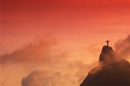 Low angle view of a statue, Christ the Redeemer statue, Rio De Janeiro, Brazil Stock Photo - Premium Royalty-Free, Code: 625-01094714