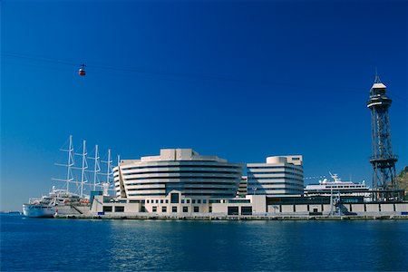 Buildings at the waterfront, Barcelona, Catalonia, Spain Stock Photo - Premium Royalty-Free, Code: 625-01095250