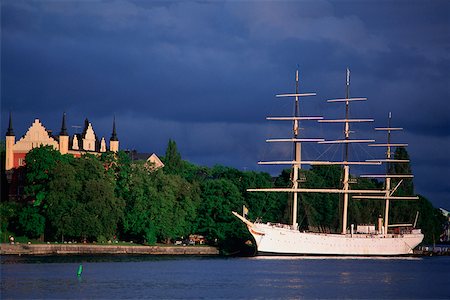 simsearch:625-01251598,k - Sailing ship in the sea, Stockholm, Sweden Foto de stock - Royalty Free Premium, Número: 625-01095341