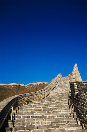 Étapes sur un mur, la grande muraille de Chine, Chine Photographie de stock - Premium Libres de Droits, Code: 625-01096922