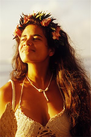 simsearch:625-01094790,k - Nahaufnahme einer jungen Frau lächelnd, Hawaii, USA Stockbilder - Premium RF Lizenzfrei, Bildnummer: 625-01098505