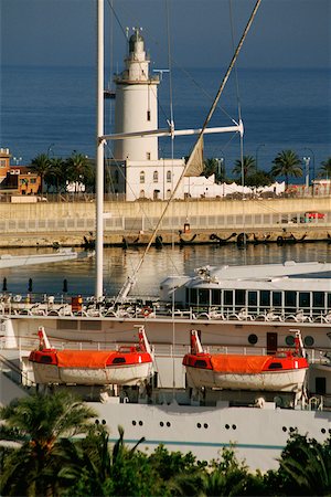 Cruise ship at a harbor, Malaga, Spain Stock Photo - Premium Royalty-Free, Code: 625-01098671