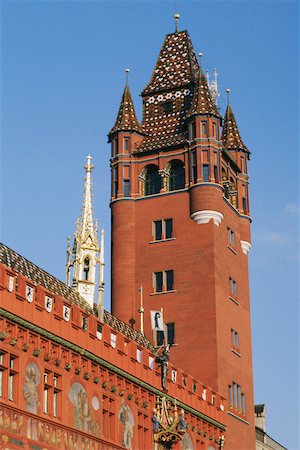 Low angle view of a tower in a city, Basel, Switzerland Foto de stock - Sin royalties Premium, Código: 625-01098690