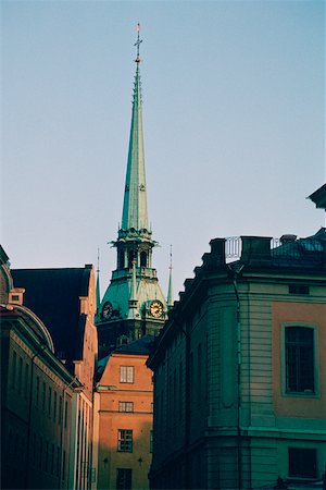 simsearch:841-03035647,k - Low angle view of the spire of a church, Stockholm, Sweden Foto de stock - Sin royalties Premium, Código: 625-01098718