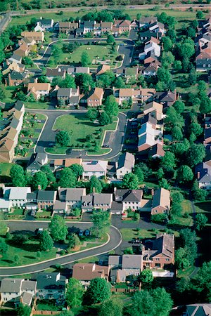 Housing development in suburban Maryland Stock Photo - Premium Royalty-Free, Code: 625-01249587