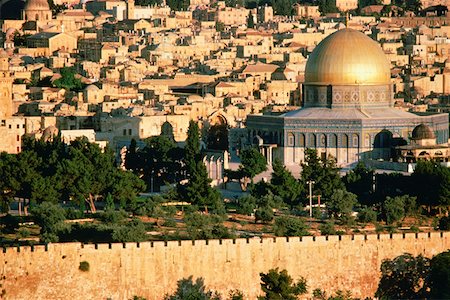 High angle view of a mosque, Dome Of The Rock, Jerusalem, Israel Foto de stock - Sin royalties Premium, Código: 625-01250357