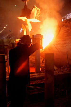 foundry worker - Usine d'acier inoxydable Photographie de stock - Premium Libres de Droits, Code: 625-01251231