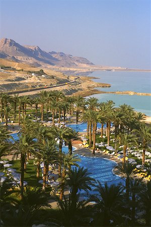 simsearch:625-01252082,k - High angle view of a tourist resort at the coast, Dead Sea, Israel Foto de stock - Sin royalties Premium, Código: 625-01251352