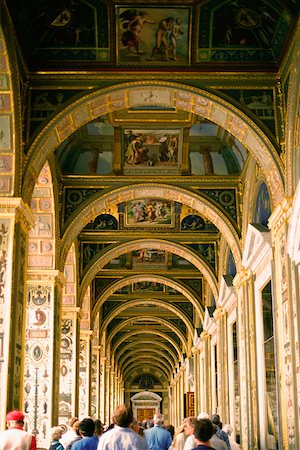 Tourists in the corridor of a museum, Winter Palace, Hermitage Museum, St. Petersburg, Russia Stock Photo - Premium Royalty-Free, Code: 625-01251394