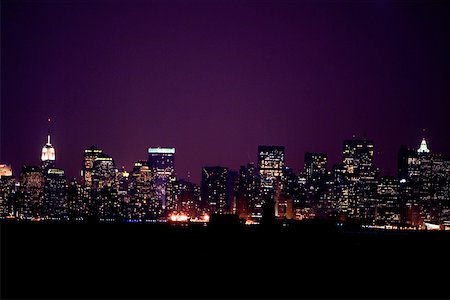 skyline manhattan night - Buildings at the waterfront, Manhattan, New York City, New York State, USA Stock Photo - Premium Royalty-Free, Code: 625-01252093