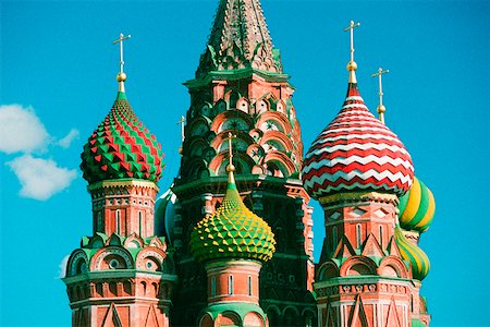 simsearch:841-03029087,k - High section view of a cathedral, St. Basil's Cathedral, Red Square Moscow, Russia Stock Photo - Premium Royalty-Free, Code: 625-01252126