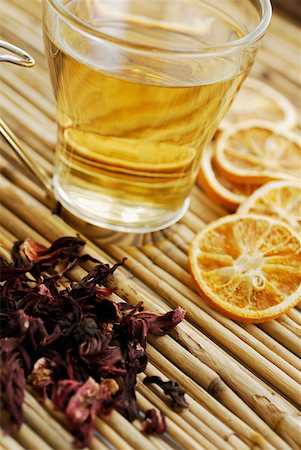 simsearch:625-01252133,k - Close-up of cup of herbal tea with herbs and orange slices Stock Photo - Premium Royalty-Free, Code: 625-01264198