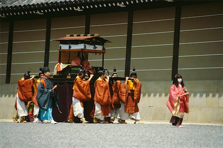 simsearch:862-03807701,k - Group of people walking in a procession, Hollyhock festival, Kyoto Prefecture, Japan Foto de stock - Royalty Free Premium, Número: 625-01264739