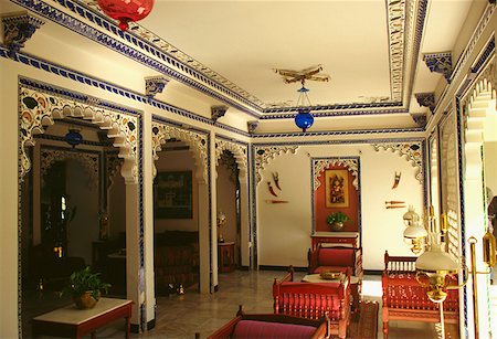 rajasthan hotels - Interiors of a hotel, Lake Palace Udaipur, Rajasthan, India Stock Photo - Premium Royalty-Free, Code: 625-01264732