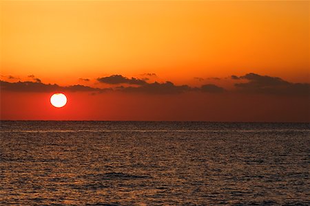 sunset in florida - Sunset over the sea, Miami, Florida, USA Foto de stock - Sin royalties Premium, Código: 625-01260738
