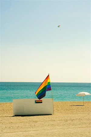 picture gay umbrella - Beach hut on the beach Stock Photo - Premium Royalty-Free, Code: 625-01260882