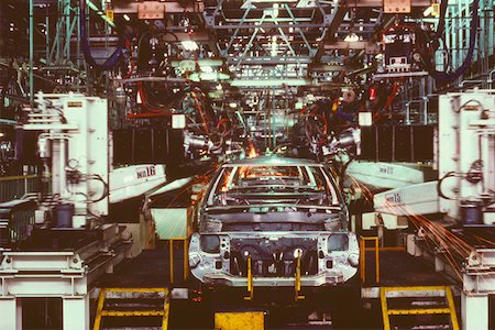 electronics manufacturing - Car in an assembly line, Zama, Kanagawa Prefecture, Japan Stock Photo - Premium Royalty-Free, Code: 625-01261277
