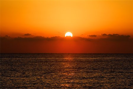 Sunset over the sea, Miami, Florida, USA Stock Photo - Premium Royalty-Free, Code: 625-01261828