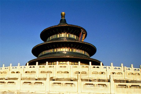 simsearch:625-01261567,k - Low angle view of a temple, Temple of Heaven, Forbidden City, Beijing, China Stock Photo - Premium Royalty-Free, Code: 625-01261852