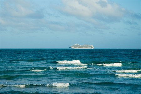 ship on waves - Cruise ship in the sea Stock Photo - Premium Royalty-Free, Code: 625-01263341