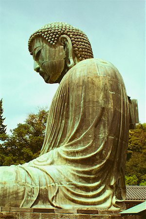 daibutsu - Vue d'angle faible d'une statue de Bouddha, grand Bouddha, Kamakura, préfecture de Kanagawa, Japon Photographie de stock - Premium Libres de Droits, Code: 625-01263954
