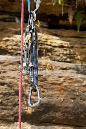 extreme sports and connect - Close-up of climbing equipments Stock Photo - Premium Royalty-Free, Code: 625-01744204