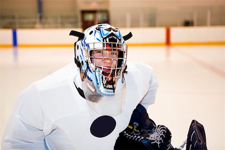 Gros plan d'un joueur de hockey sur glace Photographie de stock - Premium Libres de Droits, Code: 625-01744762