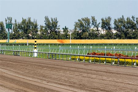 empty horse race track