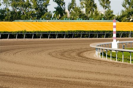 Horseracing track in a stadium Stock Photo - Premium Royalty-Free, Code: 625-01744969