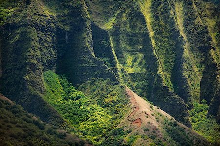 Vue d'angle élevé des USA îles côte, Na Pali Coast, Kauai, Hawaii Photographie de stock - Premium Libres de Droits, Code: 625-01745645