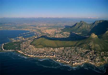 Plages de Clifton avec tête de Lions et de la montagne de la Table, Cape Town, Afrique du Sud Photographie de stock - Premium Libres de Droits, Code: 625-01746060