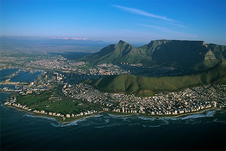 Vue aérienne de Cape Town, Afrique du Sud, Photographie de stock - Premium Libres de Droits, Code: 625-01746077