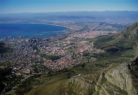 Cape Town à partir de montagne de la Table - Afrique du Sud Photographie de stock - Premium Libres de Droits, Code: 625-01746089
