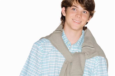 simsearch:625-01746920,k - Portrait of a teenage boy smiling Foto de stock - Sin royalties Premium, Código: 625-01746376