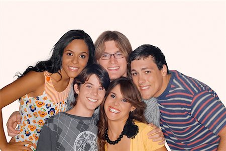 simsearch:625-01747650,k - Portrait of a group of friends smiling Stock Photo - Premium Royalty-Free, Code: 625-01746459