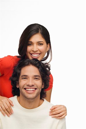 simsearch:625-01747054,k - Portrait of a young couple smiling Foto de stock - Sin royalties Premium, Código: 625-01747302
