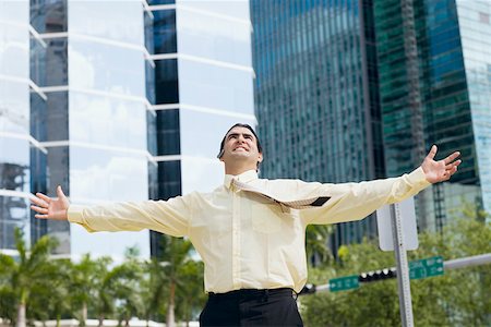 simsearch:625-01096766,k - Businessman standing with his arms outstretched Stock Photo - Premium Royalty-Free, Code: 625-01748373