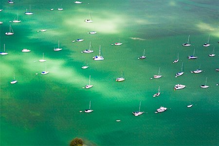 Vue aérienne de voiliers dans la mer, Florida Keys, en Floride, USA Photographie de stock - Premium Libres de Droits, Code: 625-01749503