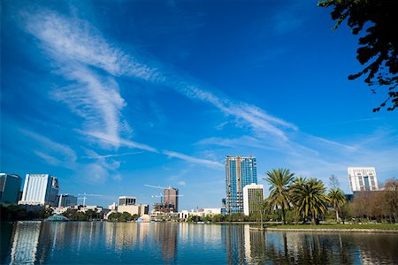 simsearch:625-01749797,k - Reflection of buildings in water, Lake Eola, Orlando, Florida, USA Stock Photo - Premium Royalty-Free, Code: 625-01749634