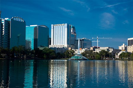 simsearch:625-01749827,k - Reflection of buildings in water, Lake Eola, Orlando, Florida, USA Stock Photo - Premium Royalty-Free, Code: 625-01749673