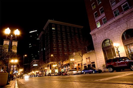 Low angle view of buildings on the roadside, Orlando, Florida, USA Stock Photo - Premium Royalty-Free, Code: 625-01749693