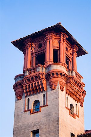 st augustine - Low angle view of a tower, St. Augustine, Florida, USA Stock Photo - Premium Royalty-Free, Code: 625-01749945